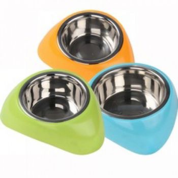  PAWISE STAINLESS STEEL BOWL W/PLASTIC STAND S 350ML (11021) 