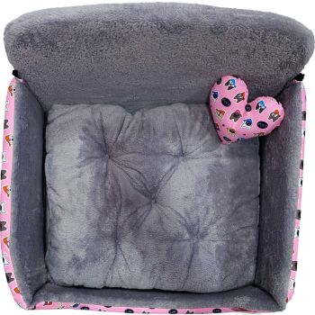  Puppod Sofa Pet Bed Pink 2in1 