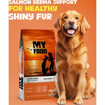  Myfood, 12 kg. Adult dog dry food for healthy skin and fur, with Salmon 12KG 