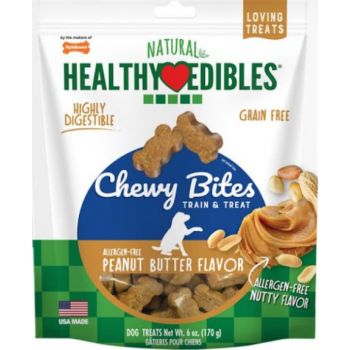  Nylabone Healthy Edibles Grain Free Chewy Bites Peanut Butter Flavor 