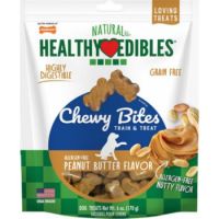 Nylabone Healthy Edibles Grain Free Chewy Bites Peanut Butter Flavor