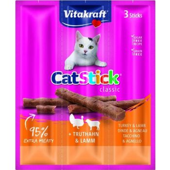  Vitakraft CatStick Classic Turkey And Lamb Cat Treat, 18g 