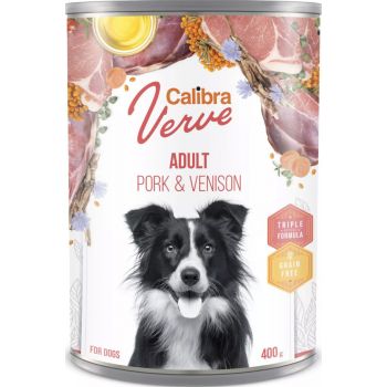 Calibra Dog Wet Food  Verve GF can Adult Pork & Venison 400g 