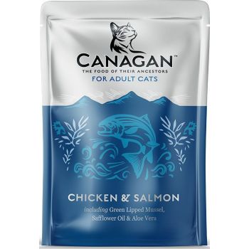  Canagan Chicken & Salmon Adult Wet Cat Food 85g Pouch 