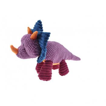  Triceratops Stuffingless Dog toy - 7 Inch 