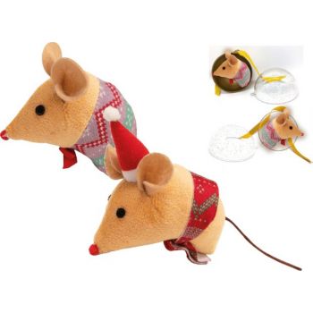  CHRISTMAS CAT TOYS HOLIDAY MOUSE 9 CM 