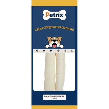  Petrix Large Cheek Rolls White - 2 Pcs 