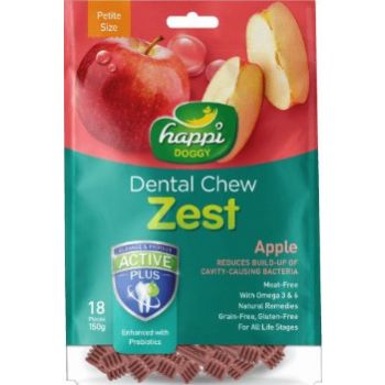  Happi Doggy Dental Chew Zest-Apple-2.5" (18 Pieces)-150g 