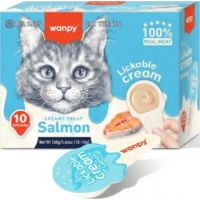 WANPY Lickable Cream Spoon – Salmon For Cat – (16g x 10pcs/box)