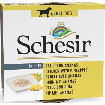  Schesir Dog Wet Food in Jelly Can-Chicken With Pineapple 150g 