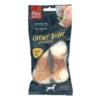  Pets Unlimited Chewy Bone with Chicken Large 2pcs 
