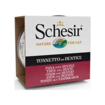  Schesir Cat Wet Food Can Jelly Tuna with Dentex 85g 