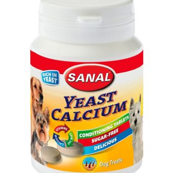  Sanal Yeast Calcium Tablets for Dogs - 75g 