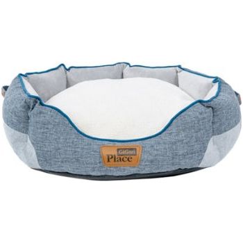  GiGwi Place Removable Cushion Luxury Dog Bed Blue White Small 