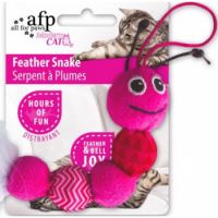 Feather Snake Cat Toys Pink