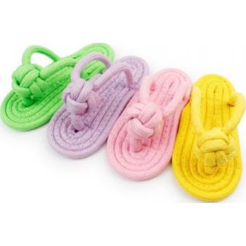  PET SLIPPER SHAPED NATURAL COTTON CHEW TOYS FOR DOGS,SIZE: 19*8*5cm  (ORANGE) 