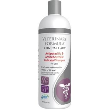  Synergy Labs Veterinary Formula Clinical Care Antiparasitic & Antiseborrheic Shampoo For Dogs 473ml 