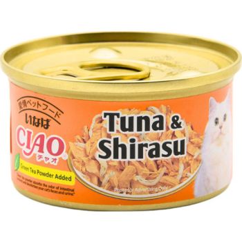  Inaba CIAO White Meat Tuna with Shirasu in Jelly 75G 