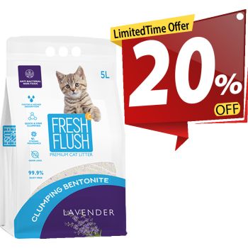  Fresh Flush 5LT Lavender Scented Cat Litter 