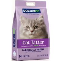 Doctor Pet Lavender Scented Clumping Mineral Mini Bentonite Cat Litter 16L