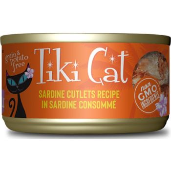  Tiki Cat grill Wet Cat Food Tahitian grill Sardine2.8 Oz. Can 