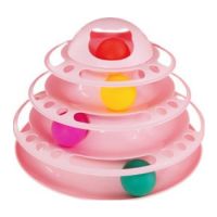 IT’S MEOW CAT TOY PLASTIC TOWER WITH BALLS ,SIZE: 26*26*5cm