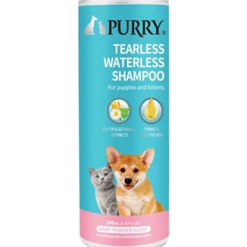  Purry Tearless waterless Shampoo for Puppies and Kitten Baby Powder Scent - 200 ml 