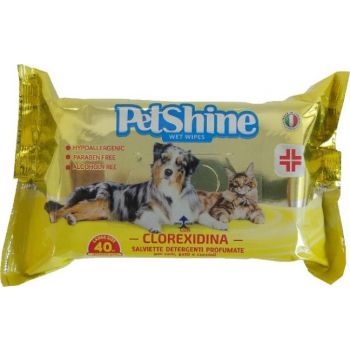 PetShine Wet Wipes Clorexidine 40Pcs 30 x 20 cm 