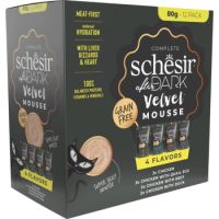 Schesir After Dark multipack mousse in broth wet food for cats 12x80g