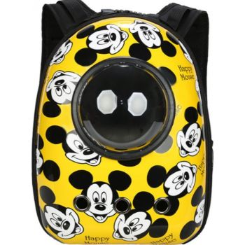  Woofy Happy MouseTransparent Capsule Pet Travel Backpack –42x32x29 cm 