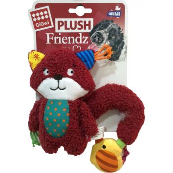  Plush Friendz Dog Toys Squirrel with Squeaker and Crinkle S/M 