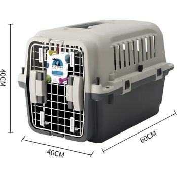  Flyfurr Airline Approved Plastic Pet Transporter - 60*39*39 cm 