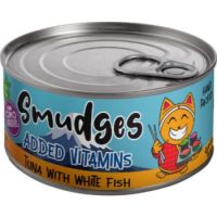 Smudges Adult Cat Wet Food Tuna with White Fish in Gravy 80g