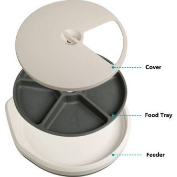  PAWISE Automatic Pet Feeder for Dogs and Cats, Food Dispenser Station with Timer 