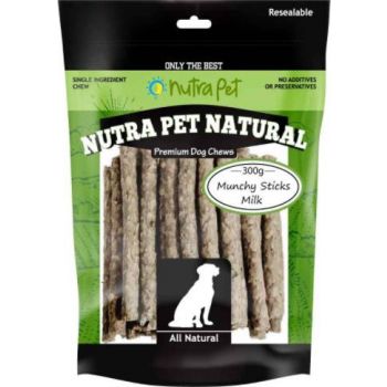 Nutrapet Dog Chew Munchy Sticks ( WHITE MILK) 300G 