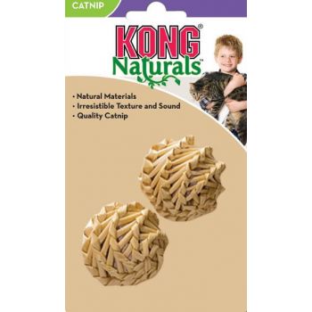  KONG Naturals Straw Balls Cat Toy, Straw Balls, 2-pack 