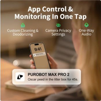  Petkit Purobot Max Pro 2.0 - Upgraded Automatic Cat Litter Box with Ai Camera 