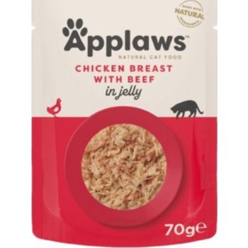  Applaws Cat Wet Food Chicken With Beef 70G Jelly Pouch 