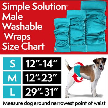  Simple Solution Washable Male Dog Wraps Small   waist 12"-14" 