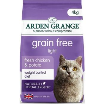  Arden Grange Grain Free Light Fresh Chicken & Potato Dry Cat Food 4kg 