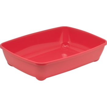  Moderna Arist-O-Tray-Cat Litter Tray 49.3 x 37.5 x 11.4 cm-Spicy Coral 