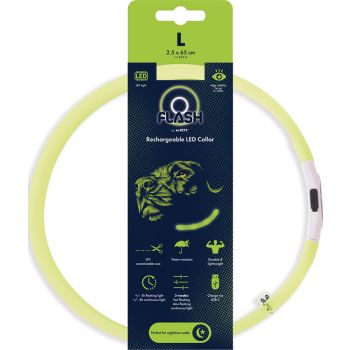  M-PETS Flash Led Rechargeable Collar L Green 