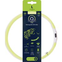 M-PETS Flash Led Rechargeable Collar L Green