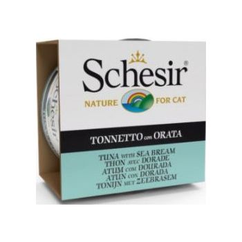  Schesir Cat Wet Food Can Jelly Tuna with Seabream 85g 