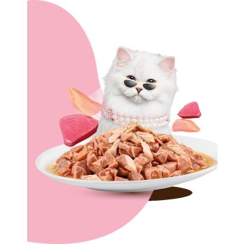  Moochie Cat Food Mince with Tuna - Beauty Skin & Coat Pouch 70g 