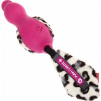 Push To Mute Dog Toys  Duck Pink with Plush Tail