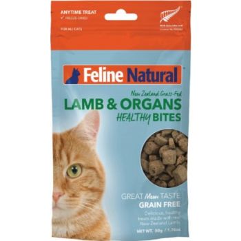  Feline Natural Grain-Free Freeze Dried Cat Treats, Lamb & Organs 50g 