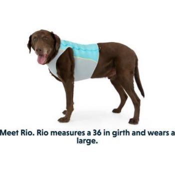  Ruffwear Jet Stream Dog Cooling Vest Blue L 