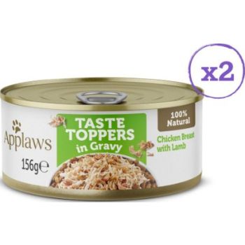  Applaws Taste Toppers in Gravy Chicken Selection Wet Dog Food 8 x 156g Tins 