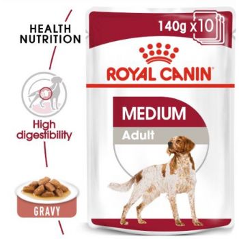  Royal Canin Dog WET FOOD - SHN Medium Adult 140g (pouches) 